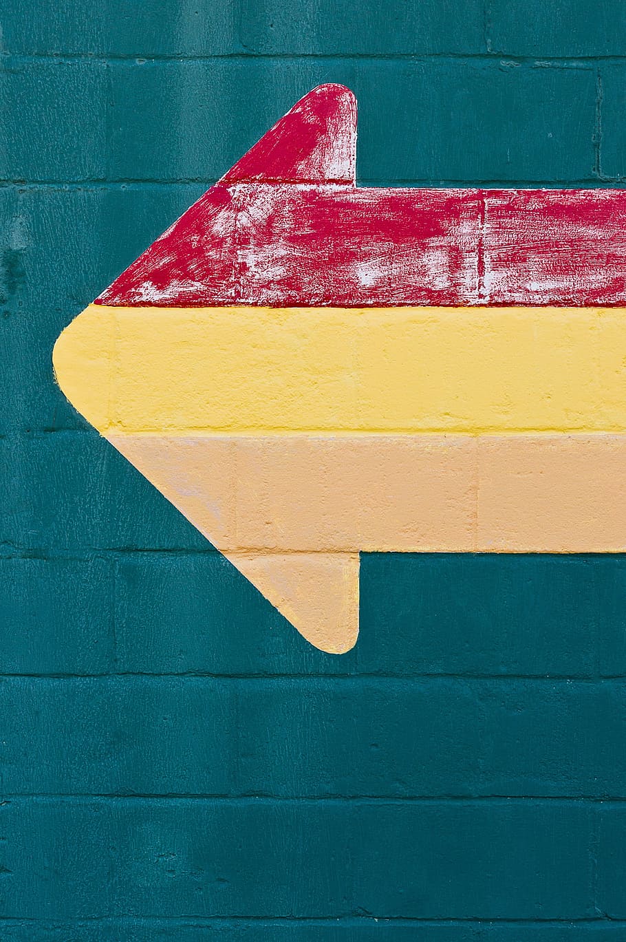 arrow, direction, pointer, forward, shape, symbol, red, yellow HD wallpaper