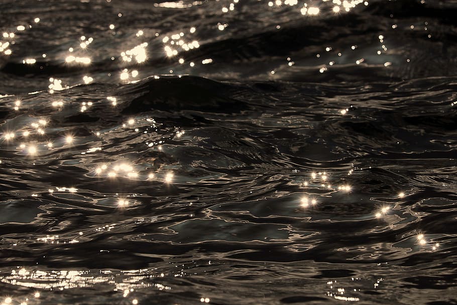 body of water photography, lake, wave, mirroring, texture, background HD wallpaper