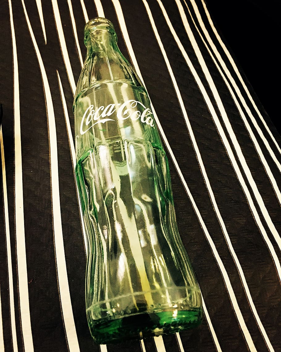 bottle, glass, coca-cola, empty, liquid, restaurant, glass - material HD wallpaper