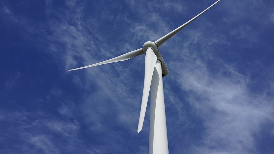 blue sky, windmill, cloud, power, natural, energy, cloud - sky HD wallpaper