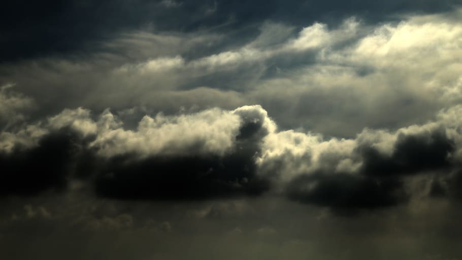 gray clouds, sky, storm, cloudy, cloud - sky, cloudscape, dramatic sky HD wallpaper