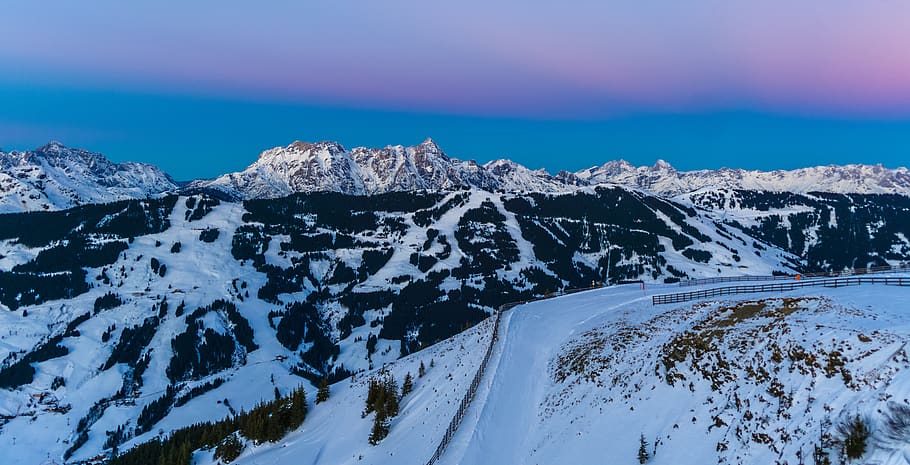snow, winter, panoramic image, mountain, panorama, alpine, mountains HD wallpaper