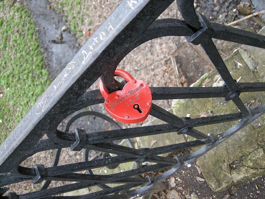 love, red, romantic, wedding, marriage, padlock, day, metal HD wallpaper