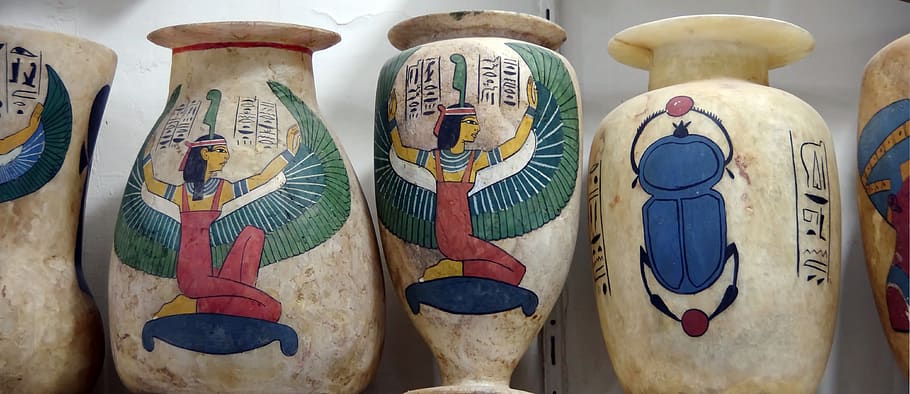 egypt, bazaar, vases, alabaster, pierre, memory, traditional HD wallpaper