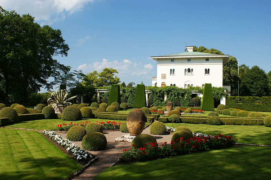 oland, summer, castle, sollidenvägen, park, garden, shrubs, HD wallpaper