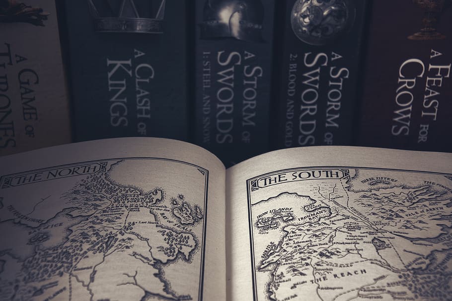game of thrones, book, books, a map, george martin, literature