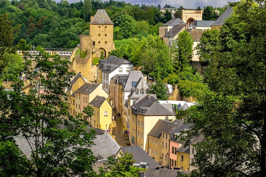 luxembourg, city, landscape, cityscape, panorama, ville basse, HD wallpaper