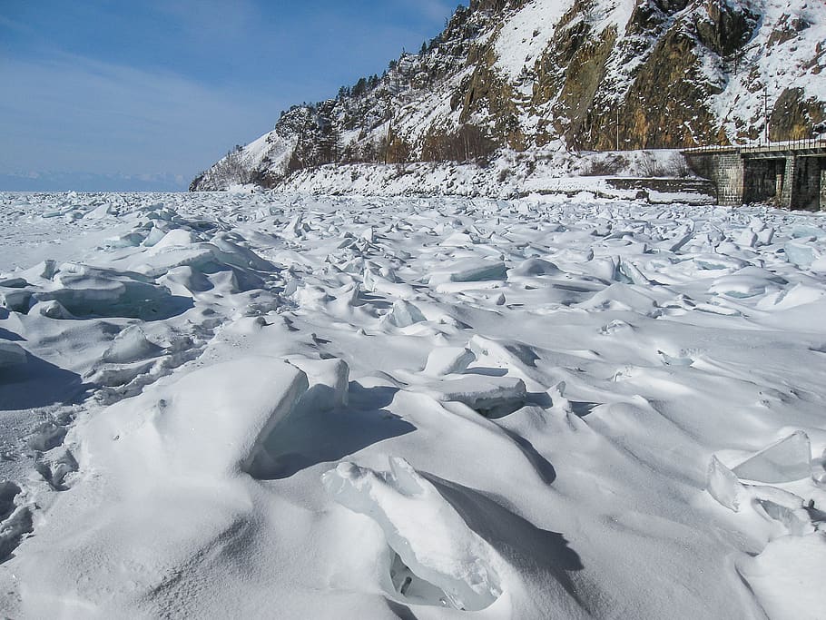 1366x768px | Free Download | HD Wallpaper: Lake Baikal, Siberia, Ice ...