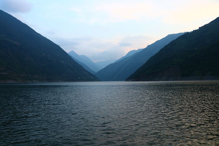mountain, water, cloud, beauty in nature, scenics - nature HD wallpaper