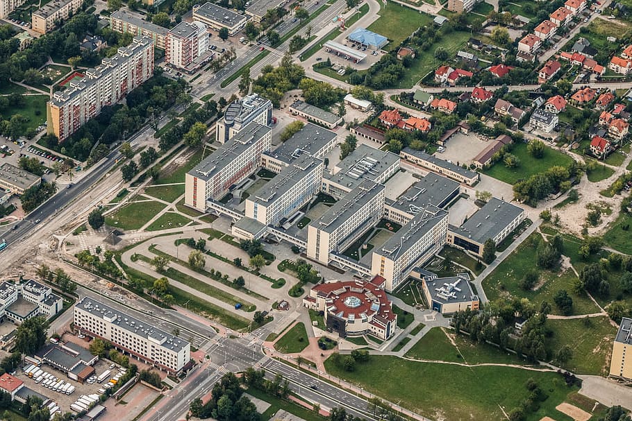 polytechnic university which, the university, the streets, aerial photo HD wallpaper