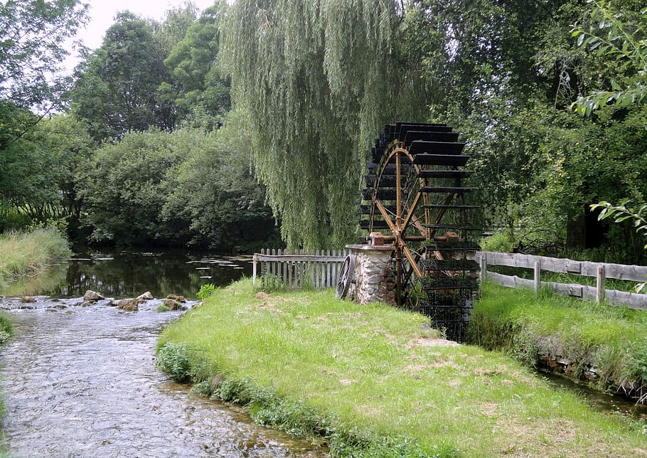 schambach, river, schambach valley, origin, source, waterwheel HD wallpaper