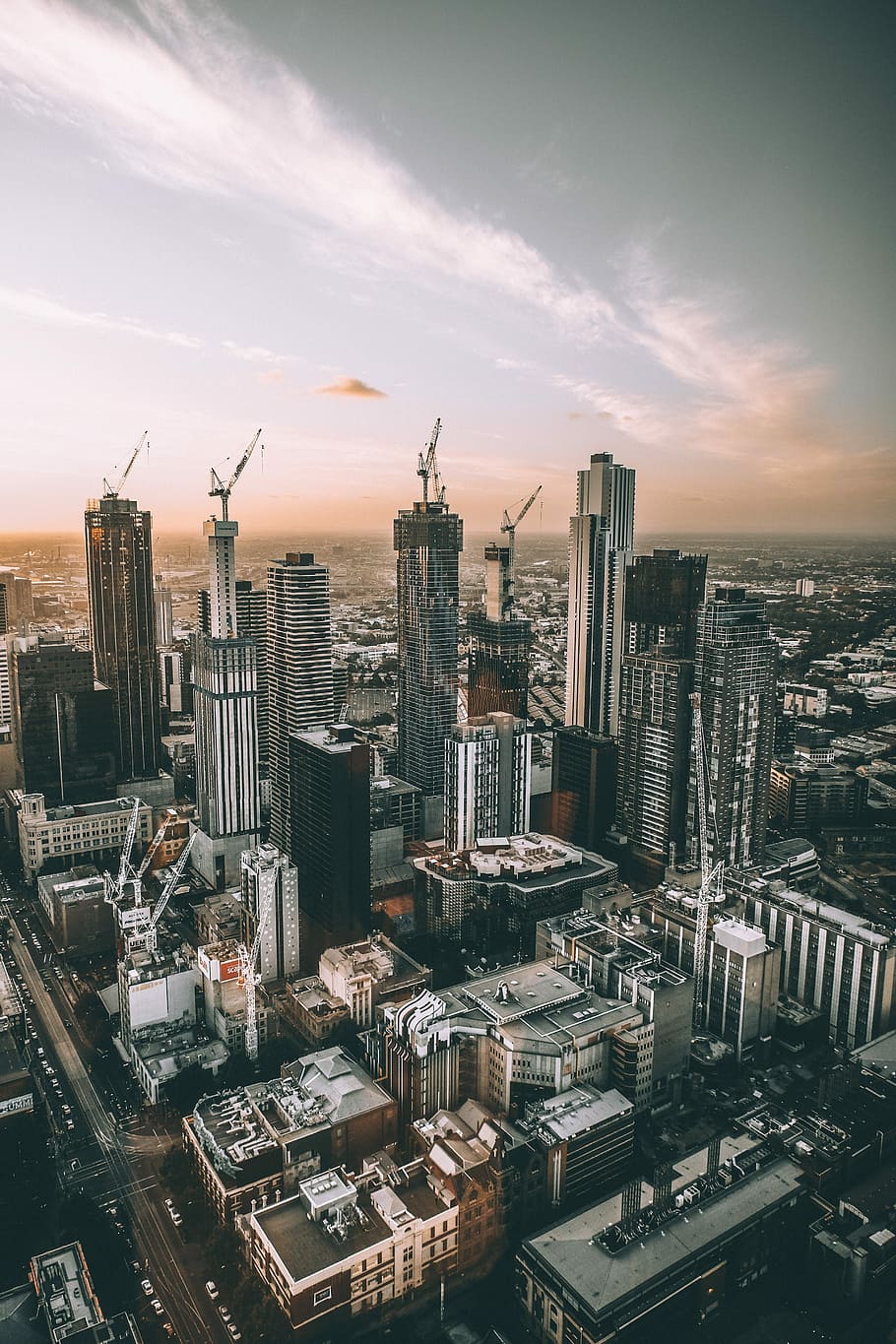In love with Melbourne City, birds eye view of city building HD wallpaper
