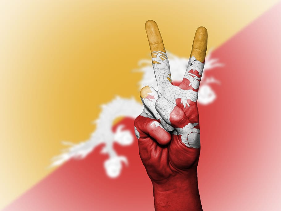 Bhutan, Flag, Peace, Background, Banner, colors, country, ensign HD wallpaper