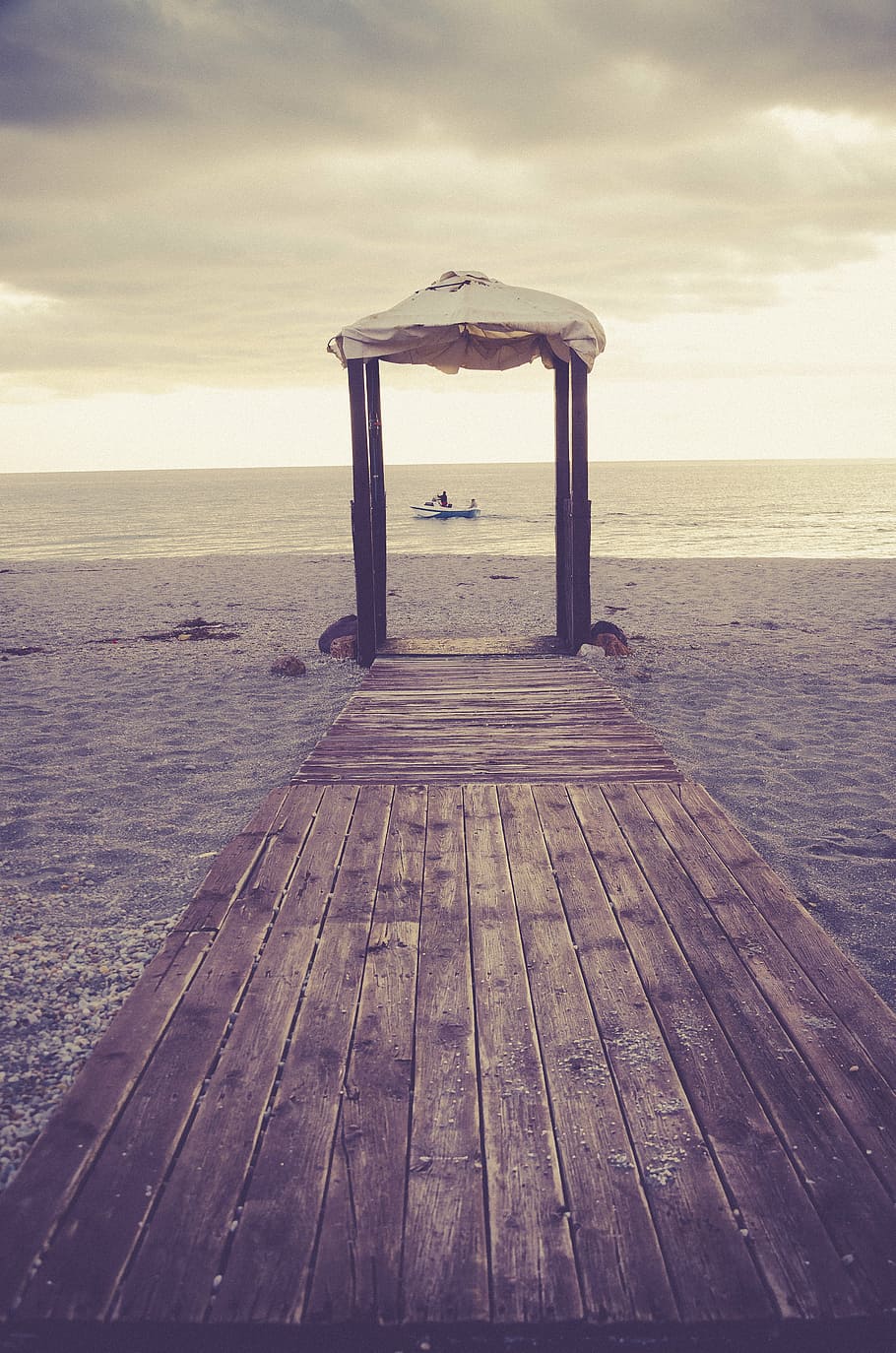beach, boat, cloud, dawn, dusk, nature, ocean, outdoors, sand HD wallpaper