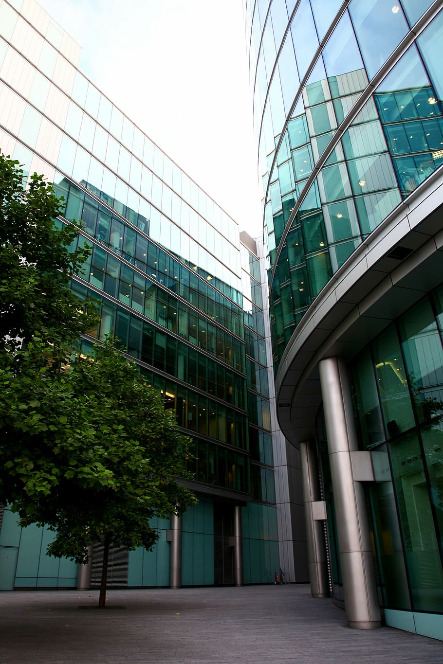 architecture, building, glass, perspective, built structure HD wallpaper