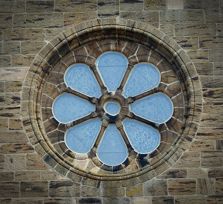 brown concrete wall art, window, old, stone, old window, historically HD wallpaper