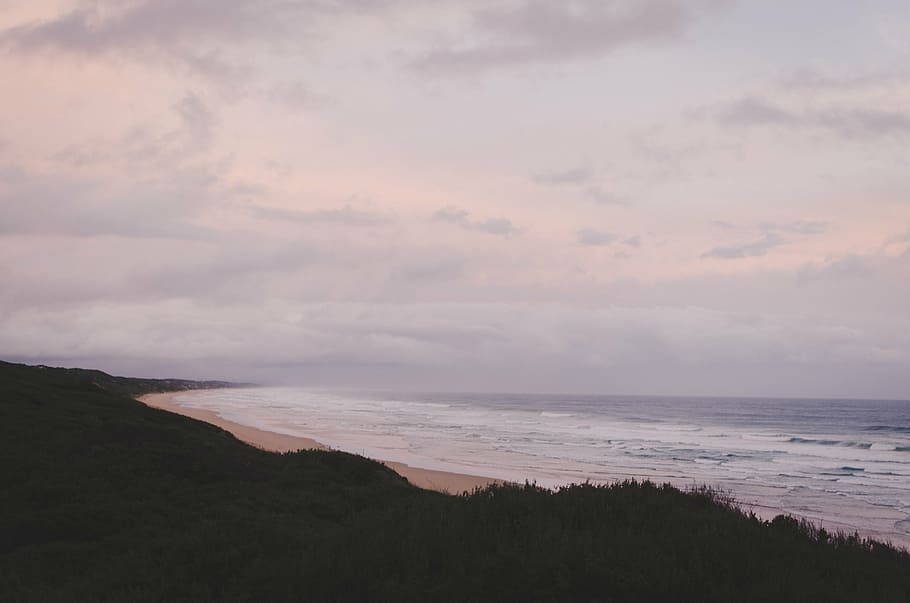 clouds, daylight, nature, ocean, outdoors, sea, seascape, seashore HD wallpaper