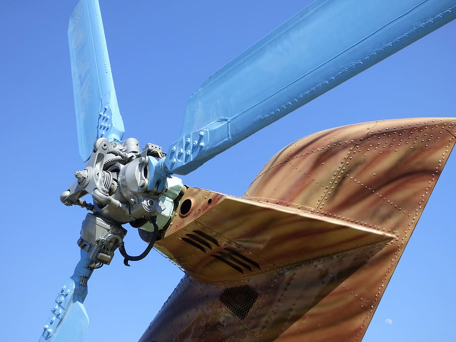 helicopter, wing, tail, rotor, engines, flight, military, sky HD wallpaper