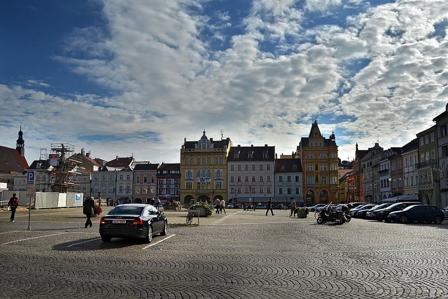 City, Old Town, Square, Czech, Budejovice, czech budejovice, HD wallpaper