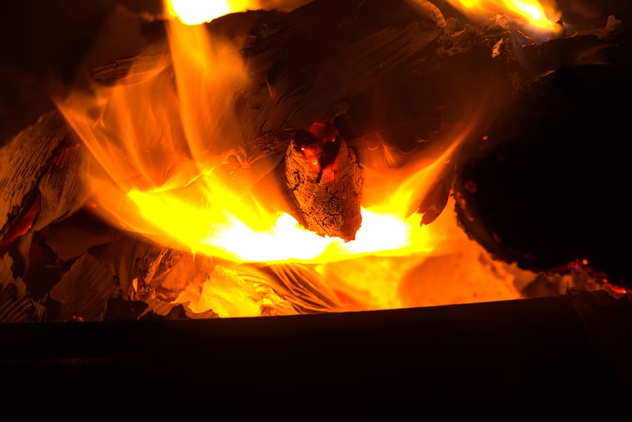 Fire, Rays, Mystical, Burn, Atmosphere, feuervogel, animal HD wallpaper