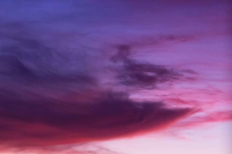 purple clouds, gray cloudy sky, cloudscape, pink, red sky, cloud - sky HD wallpaper