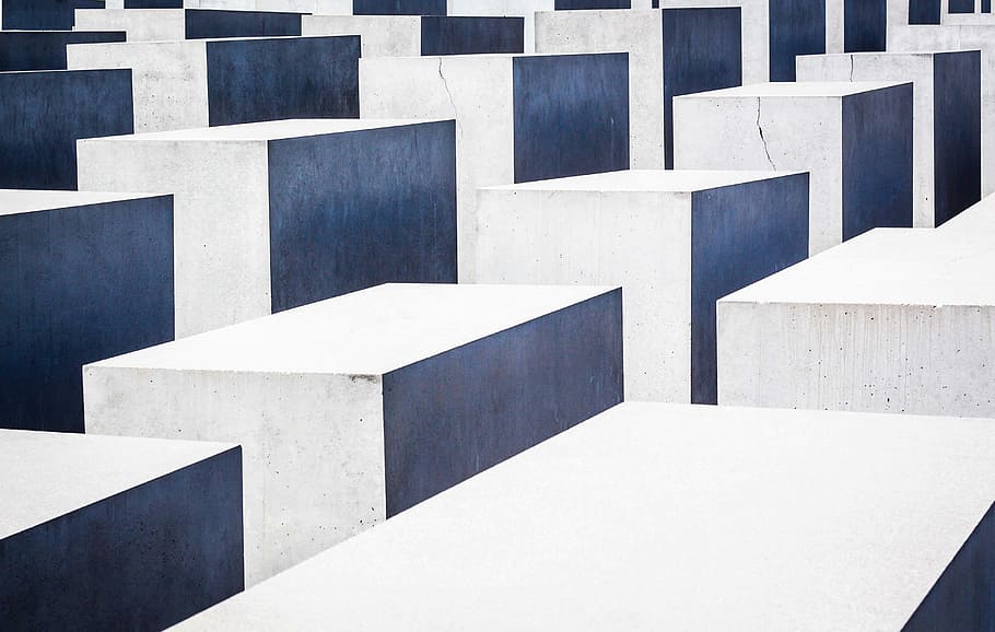 white concrete pavements, photo of boxe, pattern, memorial, blue HD wallpaper