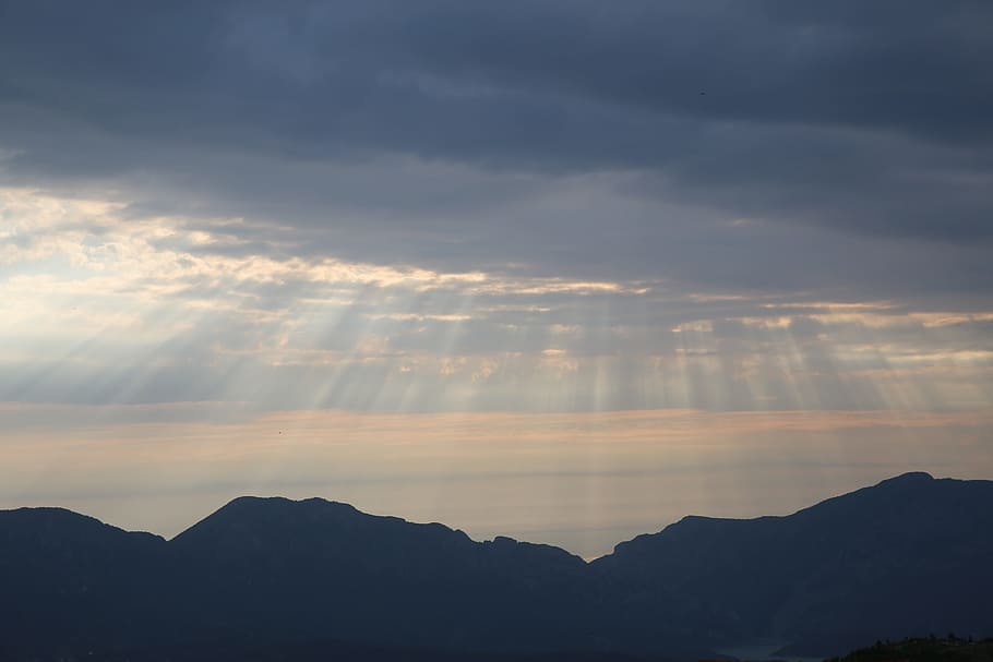 sun shine, sunset, sunlight, landscape, horizon, cloud - sky HD wallpaper