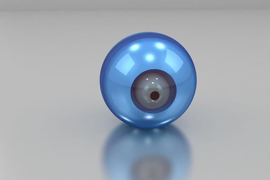 3d modeling, round, sphere, bright, studio shot, blue, close-up HD wallpaper
