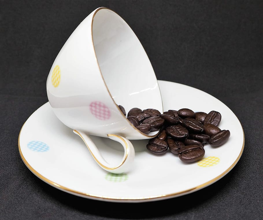 Coffee, Cup, Coffee Cup, Beans, coffee beans, vintage, 50s HD wallpaper
