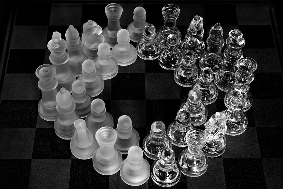 chess pieces, figures, strategy, black Color, leisure games HD wallpaper
