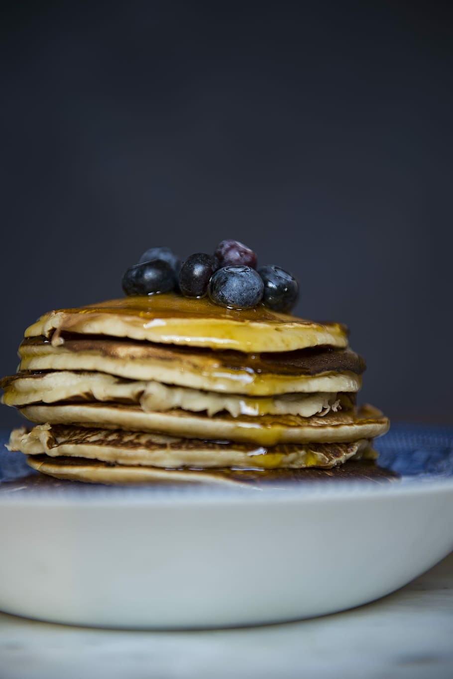 HD wallpaper: pan cakes with blueberries, pancakes with blueberry