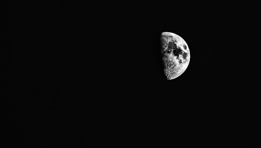 moon, astronomy, crescent, luna, nature, lunar, cosmos, space HD wallpaper