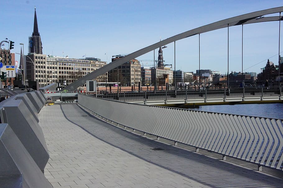 hamburg, bridge, construction, architecture, built structure HD wallpaper