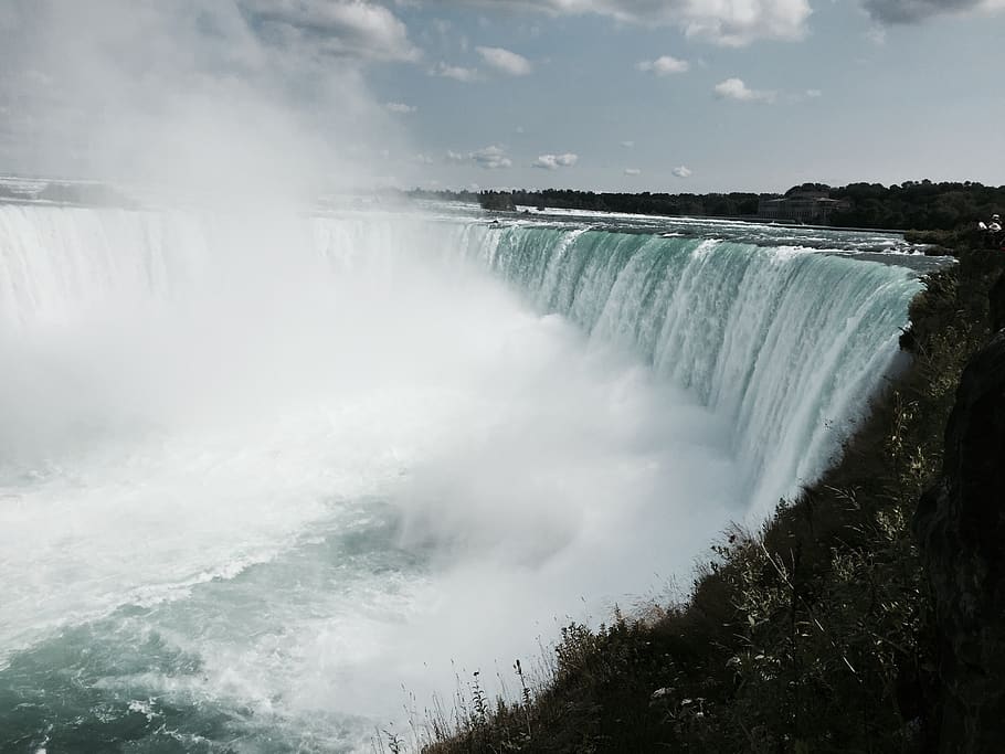 niagara fall, rainbow, water, motion, beauty in nature, waterfall HD wallpaper