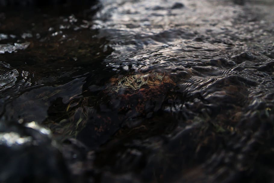 river, water, liquid, aqua, selective focus, rock, nature, solid HD wallpaper