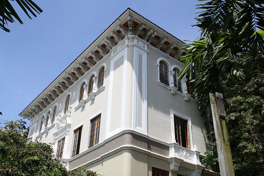 building, school, corner, education, exterior, facade, pompous HD wallpaper