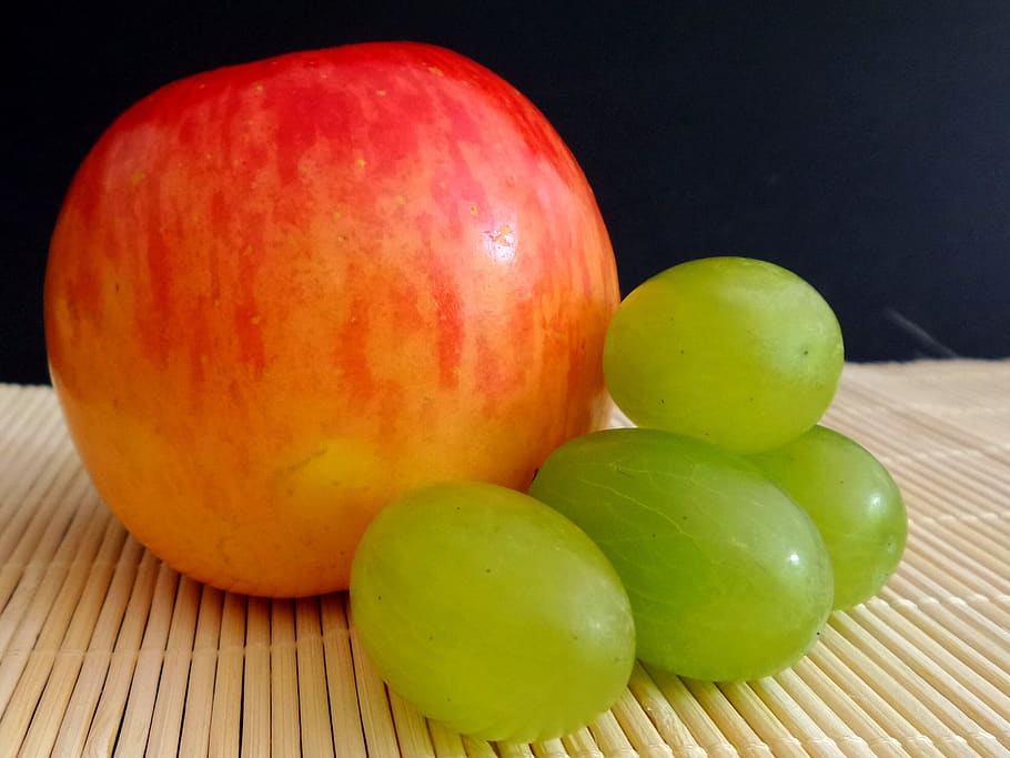 apple, apple tree, grape, fruit, eat, berry, healthy, food HD wallpaper