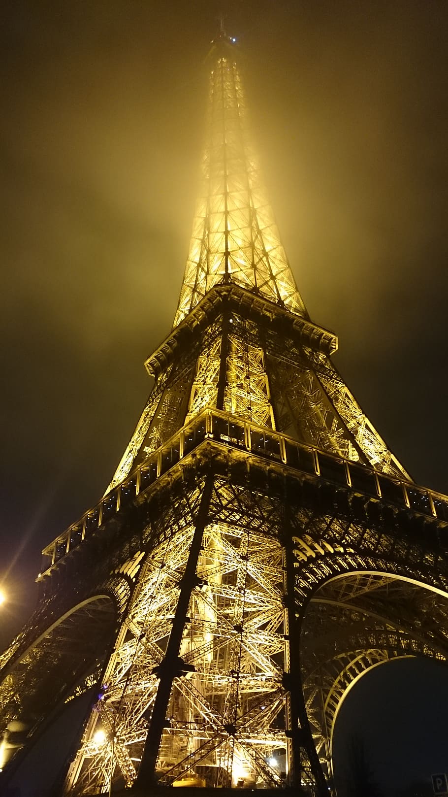 paris, eifel tower, night, low angle view, architecture, built structure