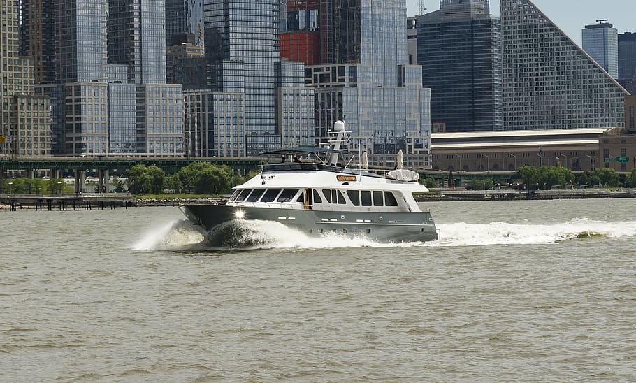 boat, ship, river, hudson, new york, nyc, nautical, vessel HD wallpaper