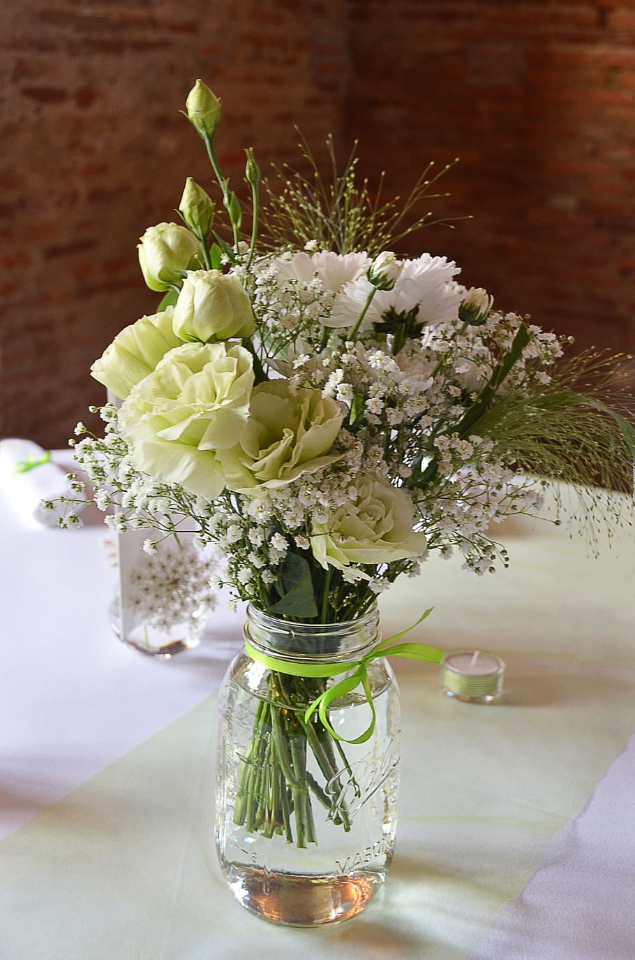 flowers, bouquet, white, flowering plant, vase, table, freshness HD wallpaper