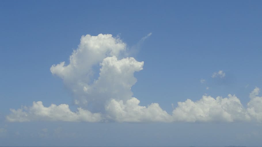 clouds, sky, blue, sunny, cumulus, sunlight, atmosphere, cloud - sky HD wallpaper