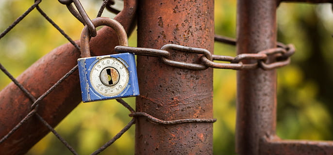 Fence, Locked, Castle, Gate, Closed, Old, rusty, details, street HD wallpaper