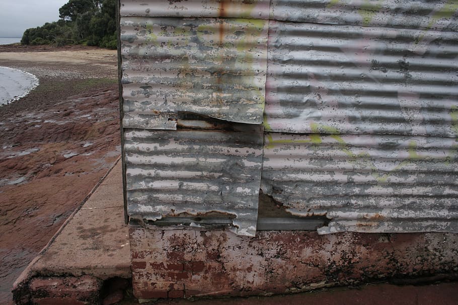 metal, old, rust, rusted, bricks, weathered, corrosion, corroded HD wallpaper