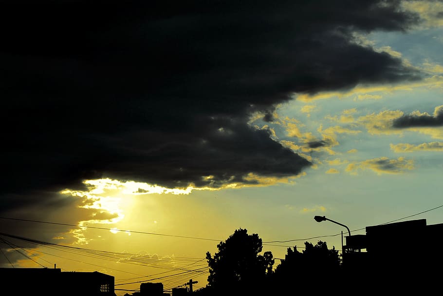 sky, sunset, cloud, landscapes, clouds, orange, backlight, cloud - sky HD wallpaper