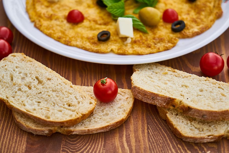 omelet, egg, yellow, tea, food, healthy eating, fresh, kitchen HD wallpaper