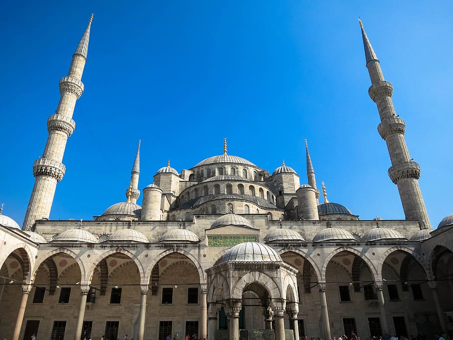 beige mosque, Istanbul, Turkey, Travel, Architecture, city, tourism, HD wallpaper