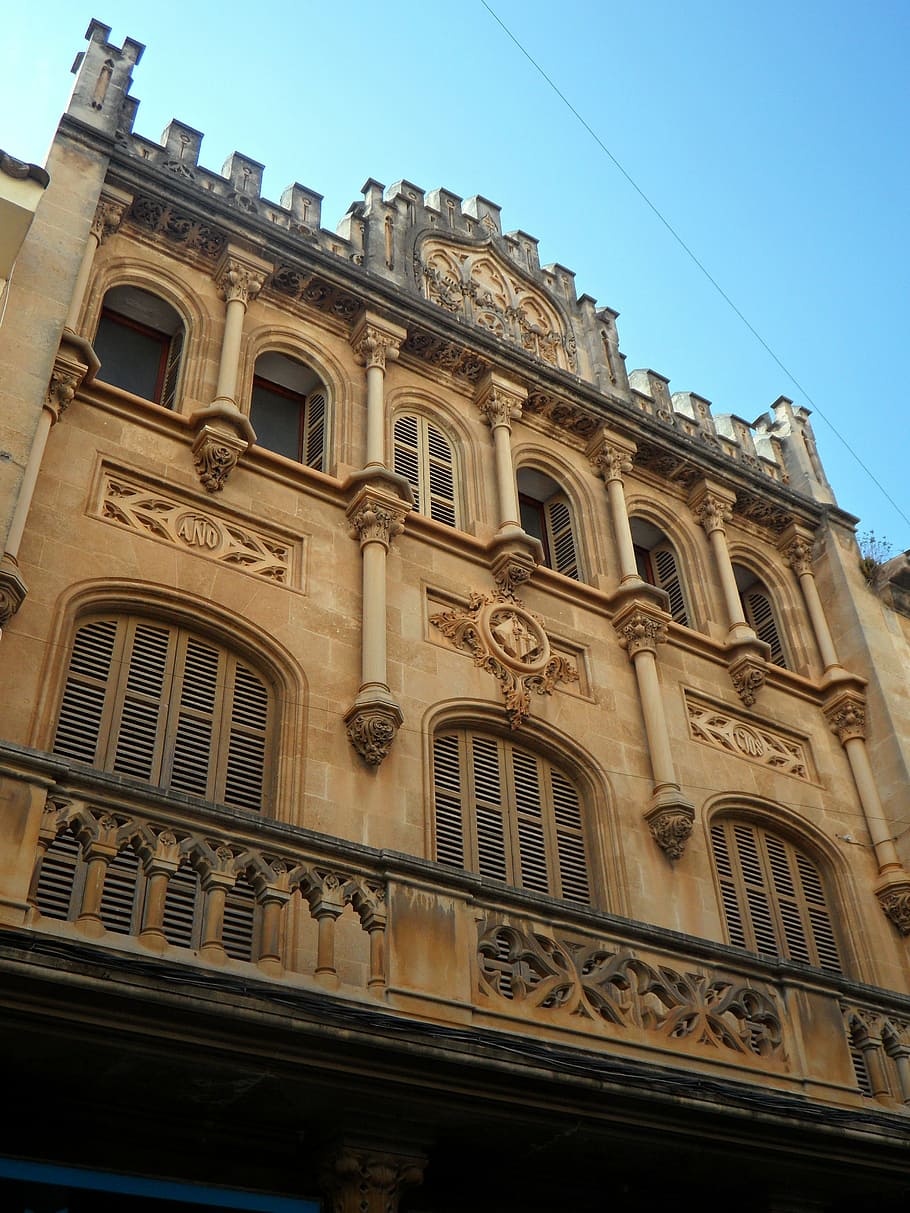 llucmajor, facade, building, architecture, home, window, old HD wallpaper