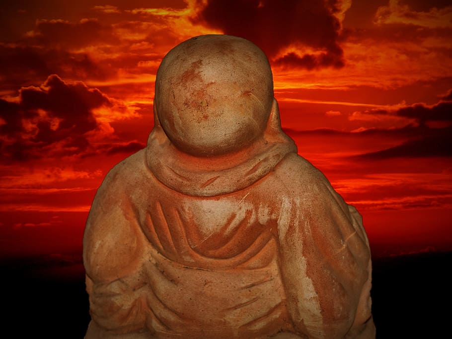 Buddha, Harmony, Meditation, Sunset, asia, buddhism, believe HD wallpaper