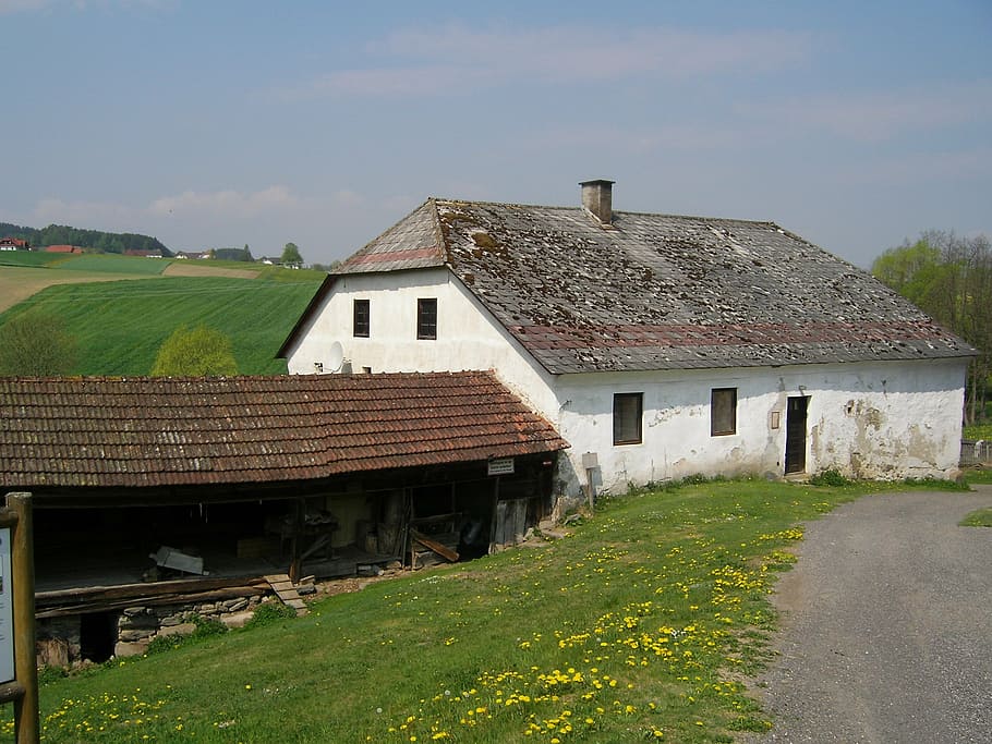 HD wallpaper: farmhouse, barn, building, old, rural Scene, architecture ...
