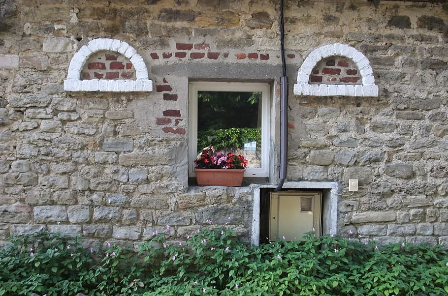 architecture, old, stone, house, brick, window, france, built structure HD wallpaper